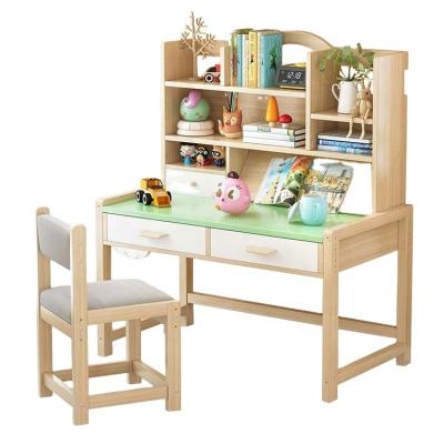 China Eco-friendly and adjust the modern factory price children's modern furniture height adjustable study desk tables and chairs to students for sale