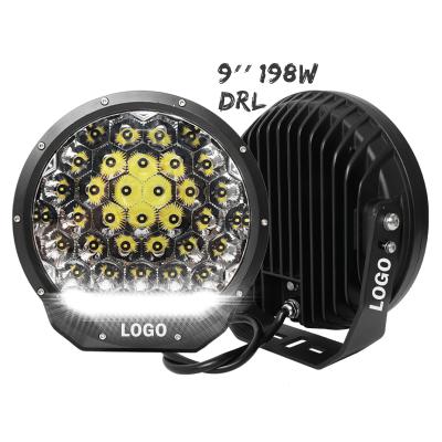 China new 0sram P8 LED Auto Car LED Lights Marine Boat Offroad 4x4 Led Spotlights With DRL Round 9