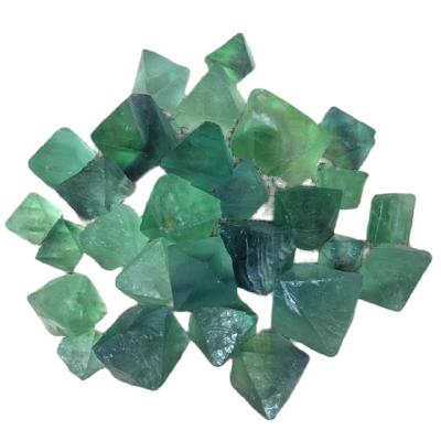 China China New Style Jewelry Crystals healing  natural quartz carving green fluorite octahedron for Home decoration for sale