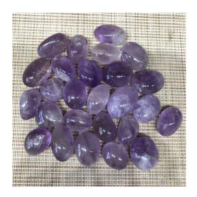 China Europe Wholesale natural carved gemstone quartz purple amethyst tumbled healing stones for decorations for sale