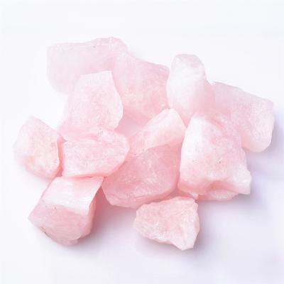 China China Wholesale natural quartz gemstone rough Crystals healing  rose quartz raw for Home decoration for sale