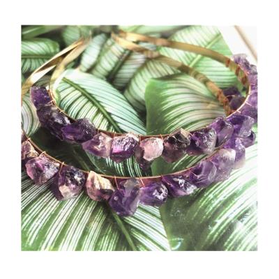 China China New Style Jewelry Crystals healing natural quartz carving amethyst crown for gifts for sale