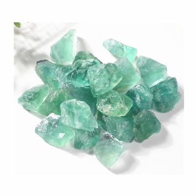 China China Wholesale natural quartz green Fish tank viewing raw Crystals healing crystal fluorite rough stone  for Home decoration for sale