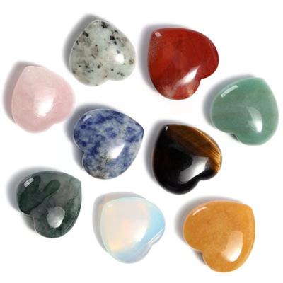 China Europe Natural carved crystal jewelry rose quartz heart shaped crystals healing stones for home decorations for sale