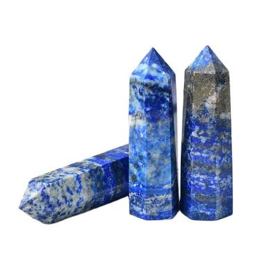 China Europe Natural quartz tower crystals healing stones blue lapis lazuli point crystal quartz for halloween for sale