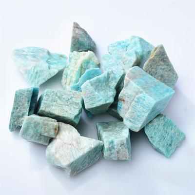 China China Wholesale natural quartz bulk raw Crystals healing amazonite Rough color stone  for Home Decoration for sale