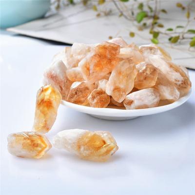 China China Wholesale natural quartz raw Crystals healing yellow price tooth citrine stone cluster rough  for Home Decoration for sale