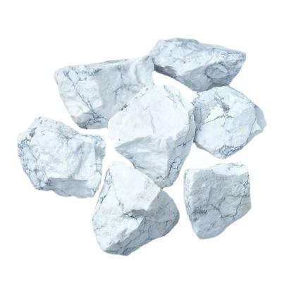 China Europe Wholesale natural carved rough gemstones white howlite raw crystals spiritual stones for fish tank decorations for sale