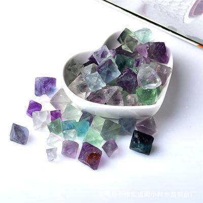 China China Natural quartz spiritual products healing crystals rainbow fluorite octahedron for Home Decoration for sale