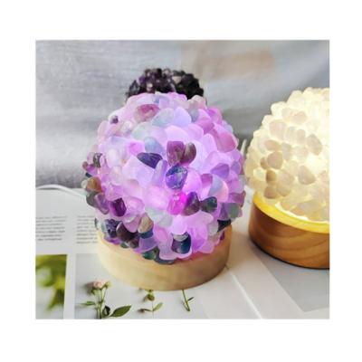 China Europe wholesale natural polished quartz crystals healing stones bulk tumbled lamp led table home decoration for sale