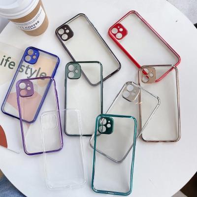 China Fashion Factory Price Plating Full TPU Camera Coverage Protect Mobile Phone Iphone 11 Pro Max for sale