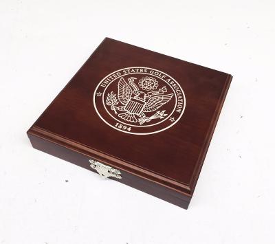 China Sustainable Handmade Luxury Handmade Wooden Gift Coin Storage Box for sale