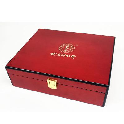 China Handmade Memorials Wooden Memory Box Keepsake Box - Red - Custom Silk Screen Hot Stamping Included for sale