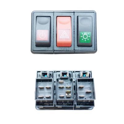 China Hot Sale Yutong 3792 Bus Electric Bus Spare Parts Various 24V 5pin 6pin 8pin Lights Control Rocker Switch Reversing for sale