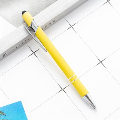 China Fluently Writing To Smudge Screen Wholesale Metal Writing Dual Function Capacitive Ballpoint Pen Writing Pen for sale