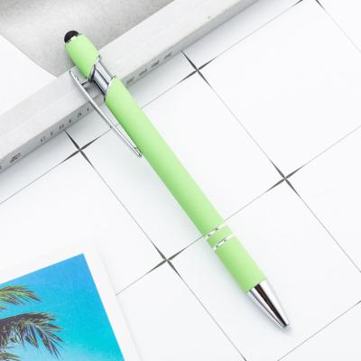 China Fluently Writing Laser Customized Brand Luxury Gold Slim Ballpoint Pen Fine Ballpoint Pen Dual-Use Screen Writing Pen for sale