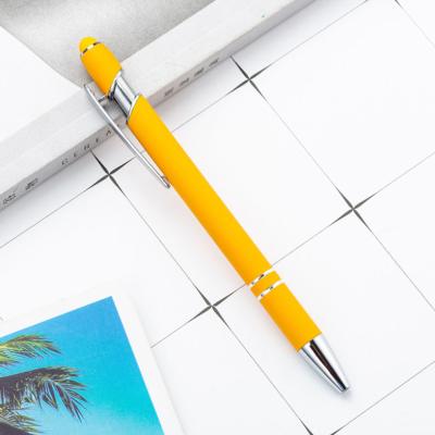 China Commonly Customized Logo Ballpoint Pen Screen Writing Dual Function Ball Metal Shell Supply Wholesale for sale