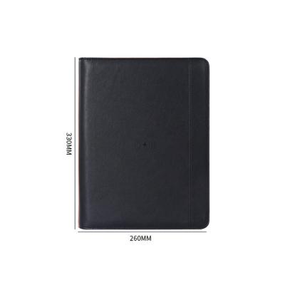 China Universal A4 Zipper A4 PU Folder Office Folder Storage Notebook Folder Business Folder Combination Mobile Power Supply With Filling for sale