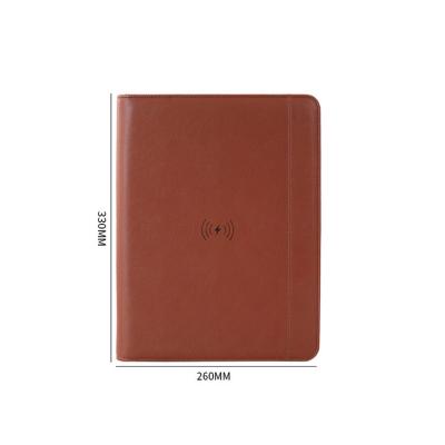 China One Universal PU Leather Black Business Book Multifunctional Brown Zipper Binder Mobile Notepad Filling Folder for sale