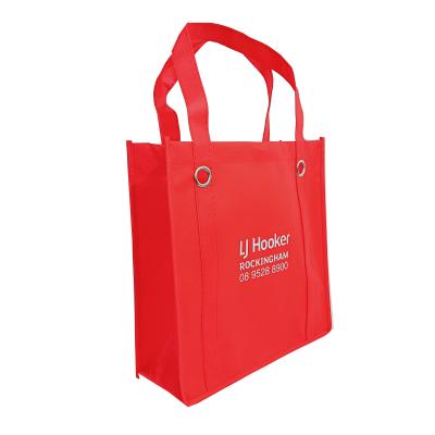 China Custom Eco Friendly Biodegradable Handled Non Woven Red To Grow Plant Shoulder Bags For Hotel for sale