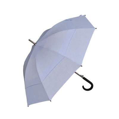 China Customized Waterproof Windproof Golf Umbrella High Quality Fashion Minimalist Semi Automatic Straight Canopy Double Umbrella for sale