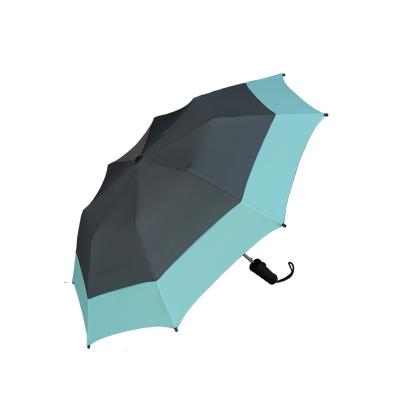 China Minimalist Personalized Two Color Windproof Umbrella Canopy Double Folding Automatic Umbrella Folding Customizable Umbrella for sale