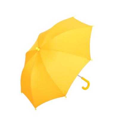 China Wholesale Custom Minimalist Cute Child Rain Kids J Handle Yellow Umbrella For Children for sale