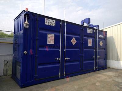 China Dark Blue Water Purification Containers Containerized Wastewater Treatment Plant for sale