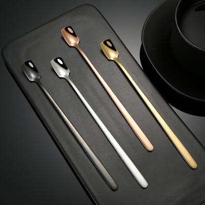 China Sustainable 304 Stainless Steel Coffee Spoon Large Tea Spoon Stainless Steel Spoons for sale