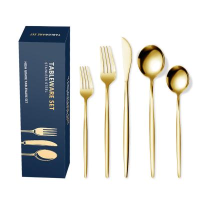 China Amazon Viable Hot Sale 20pcs Silverware Set Food Grade Dishwasher Safe Cutlery Stainless Steel Flatware Set for sale