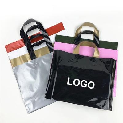 China BIODEGRADABLE promotional high quality hot sale custom logo packaging plastic shopping bag for clothing for sale