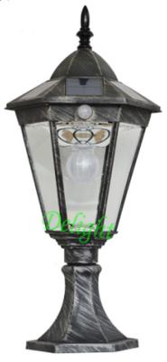 China Aluminum Die Casting Outdoor solar Post Light with Sensor solar motion sensor post lighting (DL-MSP18) for sale