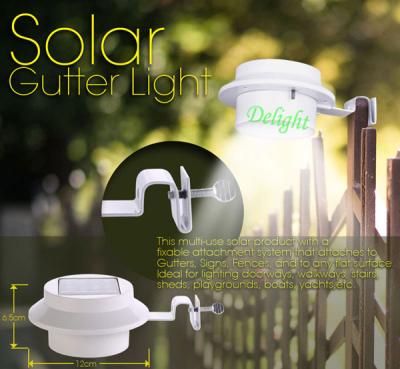 China Plastic Solar Step Lighting Solar Gutter Led Light Solar fence light (DL-SW378) for sale