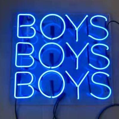 China Buildings BOYS BOYS BOYS Home Decorative Neon Wall Signs for sale