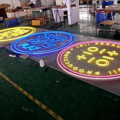 China Adertising China Factory Customized Round Plastic Support Neon Signs for sale