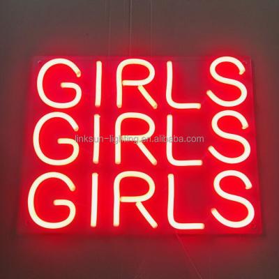 China Buildings Wall Hanging Girls Girls Neon Signs for sale