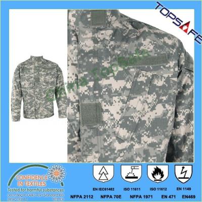 China EN 1149 Anti-Static EN 11612 Flame Retardant Army Combat Uniform for sale