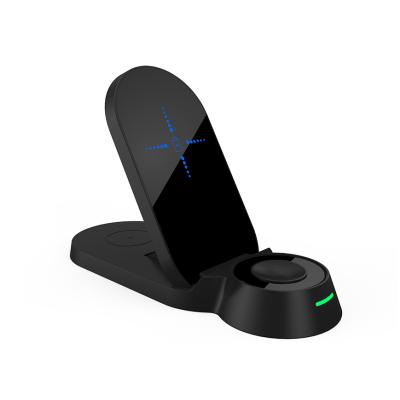 China PORTABLE Private Model Multi-Function Mobile Phone Holder Warranty Quality Desktop Stand 3 in 1 Mobile Phone Wireless Charger for sale