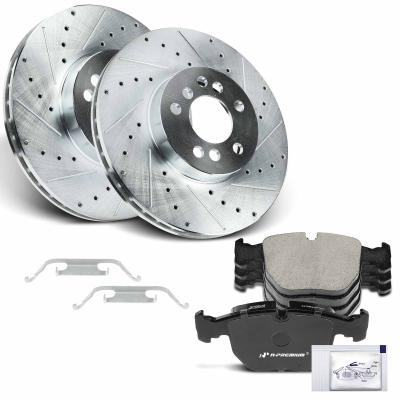 China Front Drilled Rotors & Ceramic Brake Pads for BMW X5 2000-2006 L6 3.0L V8 4.4L for sale