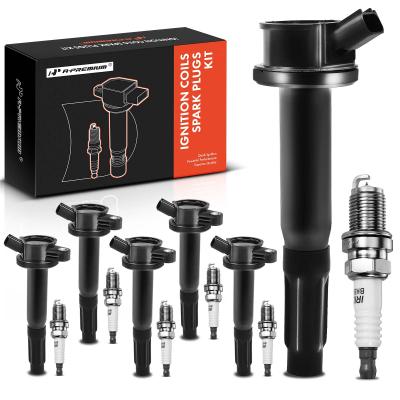 China 6x Black Ignition Coil & IRIDIUM Spark Plug Kits for Ford Escape 09-12 Fusion for sale