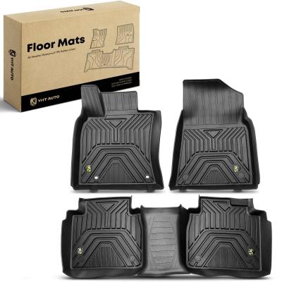 China 3x Front & Rear Black Floor Mats Liners for Toyota Avalon 2019-2023 TPE for sale