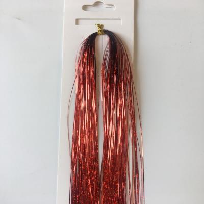 China Silky Straight Wave Tinsel Flat Glittering Crystal Flash Tinsel Hair Extension for sale