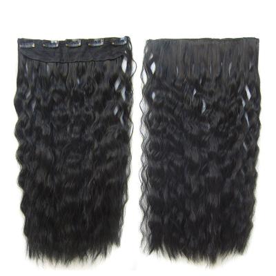 China One Piece Curly Loop Clip In Hair Extension 5clip In Curly Extension for sale