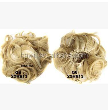 China Wavy Synthetic Hair Chignons Roll Donut Roller Wig Styling Hair Bun Clip Curl Hair Bun Regular Wave Style New for sale