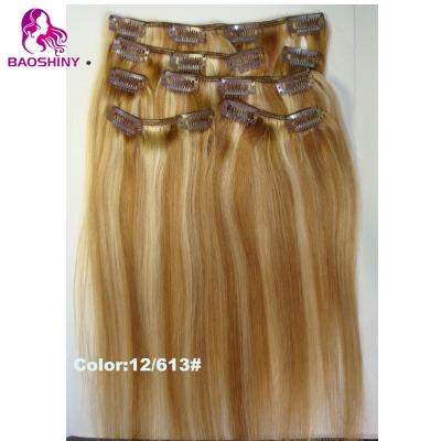 China Silky Straight 18inches Wave Hair Clip In Extensions 7pcs Clip In Hair Extension Tangle Free, No Shedding for sale