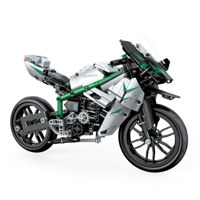 China Large Blocks For Safety Motorcycle Set Model Building Blocks Assembly Toy Construction Bricks DIY for sale