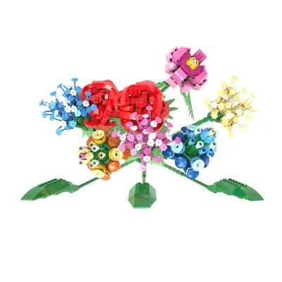 China Large blocks for safety new toy bouquet building blocks assembled flower bonsai decoration flower arrangement diy ornaments for sale