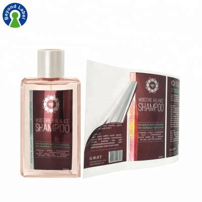 China Eco-friendly Self Adhesive Shampoo Waterproof Private Labels For Shampoo Bottle Sticker Label Printing for sale