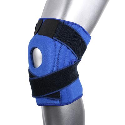 China 1 Piece Breathable Patella Knee Protector Brace Silicone Spring Knee Pad Basketball Knitted Elastic Compression Knee Sleeve Support Sports for sale