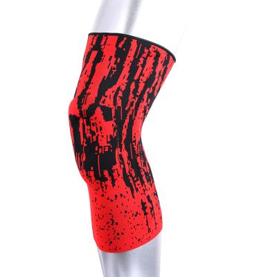 China Breathable Wholesale Compression Knee Sleeve Elastic Spandex Knee Brace With Spring Silicon for sale